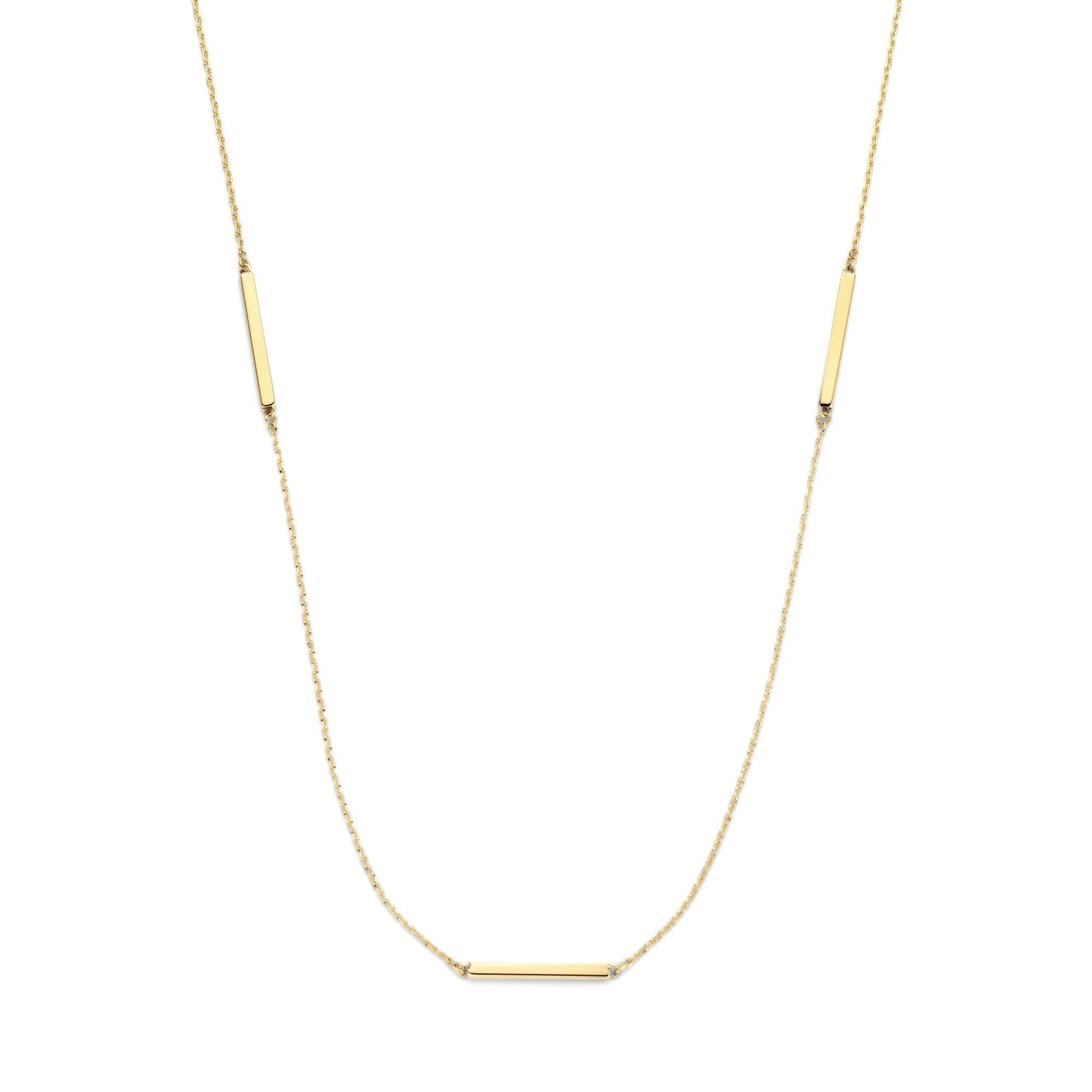 Le Marais Jolie 14 karat gold necklace with 3 rods -  - Isabel Bernard