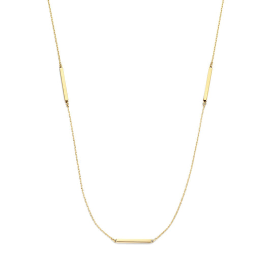 Le Marais Jolie 14 karat gold necklace with 3 rods -  - Isabel Bernard