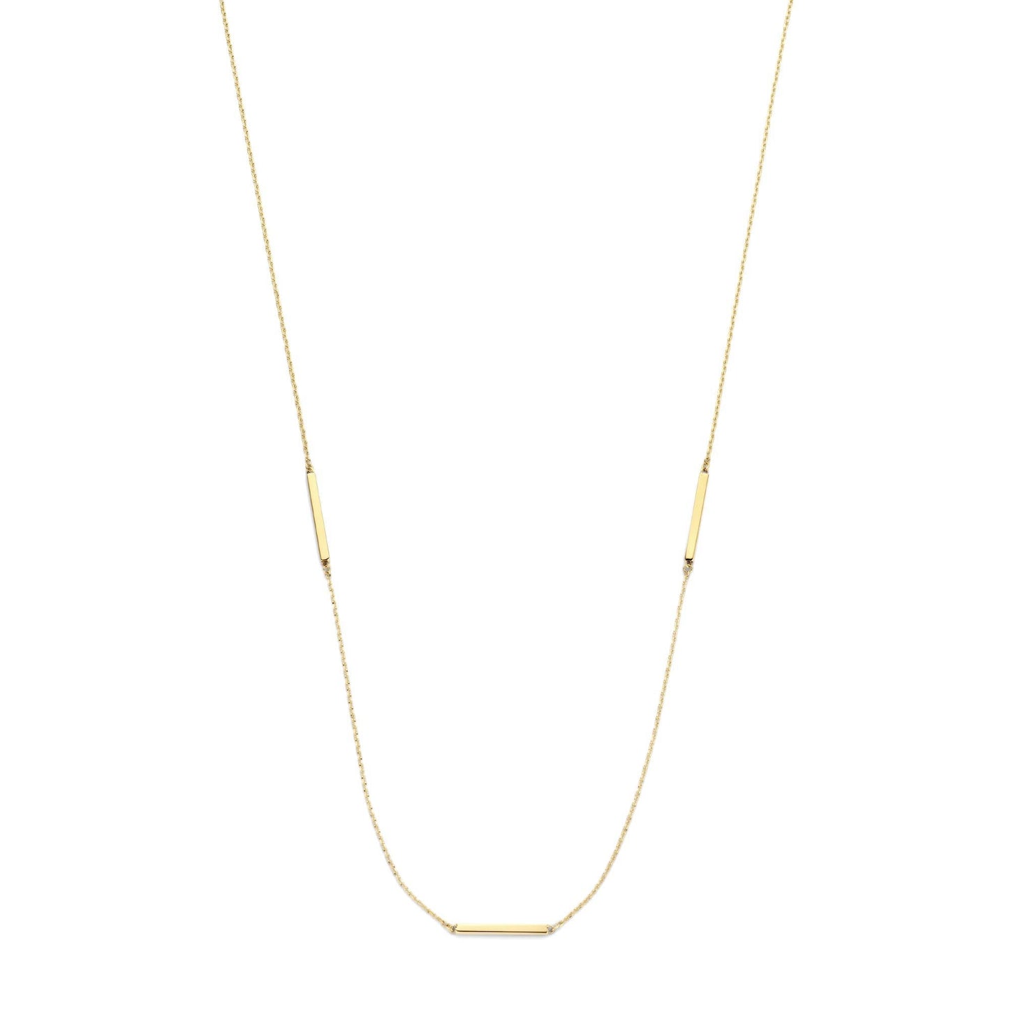 Le Marais Jolie 14 karat gold necklace with 3 rods -  - Isabel Bernard