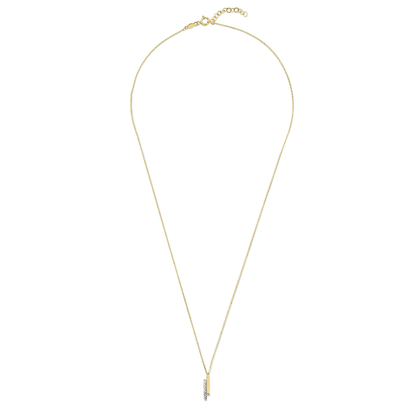 Le Marais Alice 14 karat gold necklace with 2 rods -  - Isabel Bernard