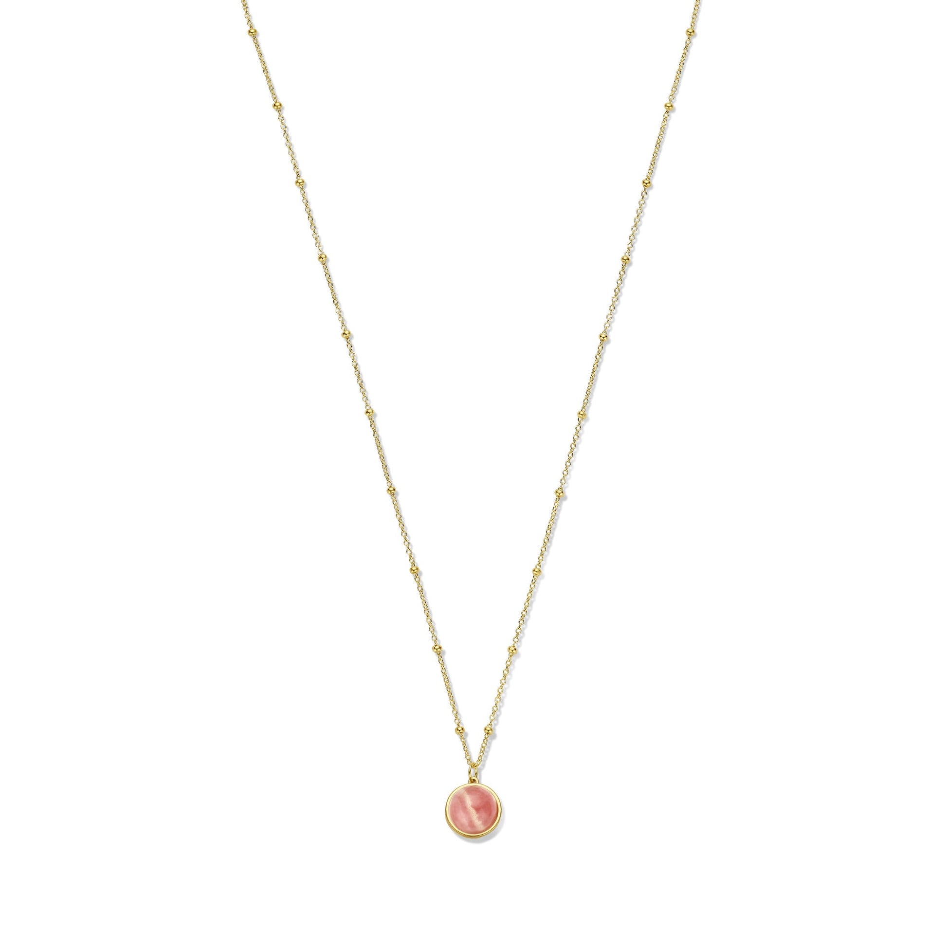 Belleville Adora 14 karat gold necklace with rose quartz gemstone -  - Isabel Bernard