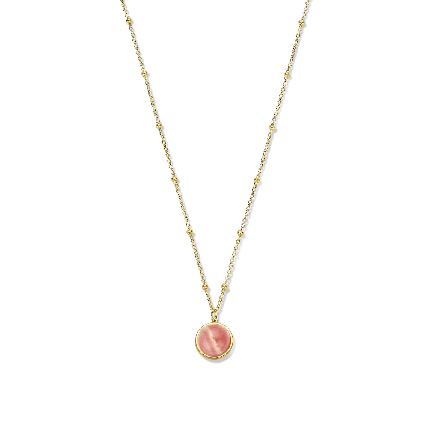 Belleville Adora 14 karat gold necklace with rose quartz gemstone -  - Isabel Bernard