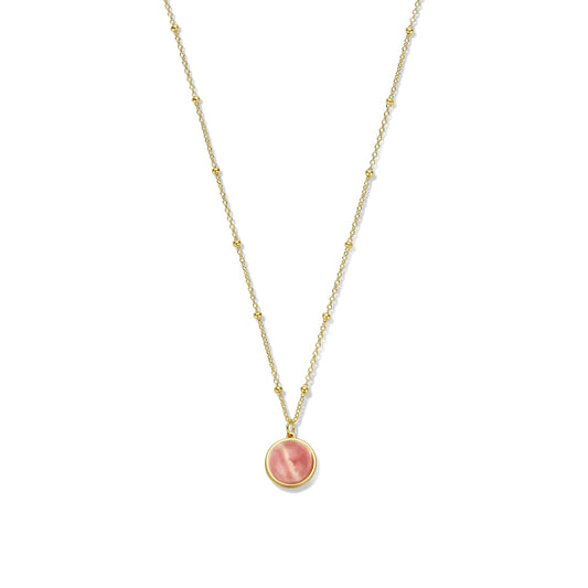 Belleville Adora 14 karat gold necklace with rose quartz gemstone -  - Isabel Bernard