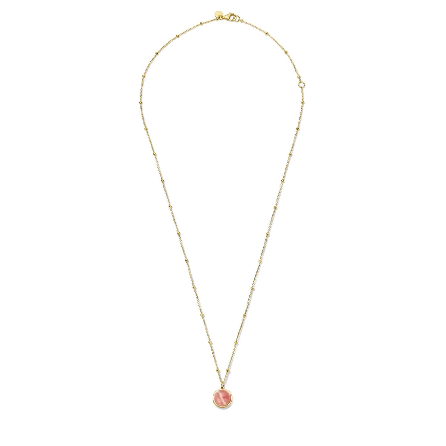 Belleville Adora 14 karat gold necklace with rose quartz gemstone -  - Isabel Bernard