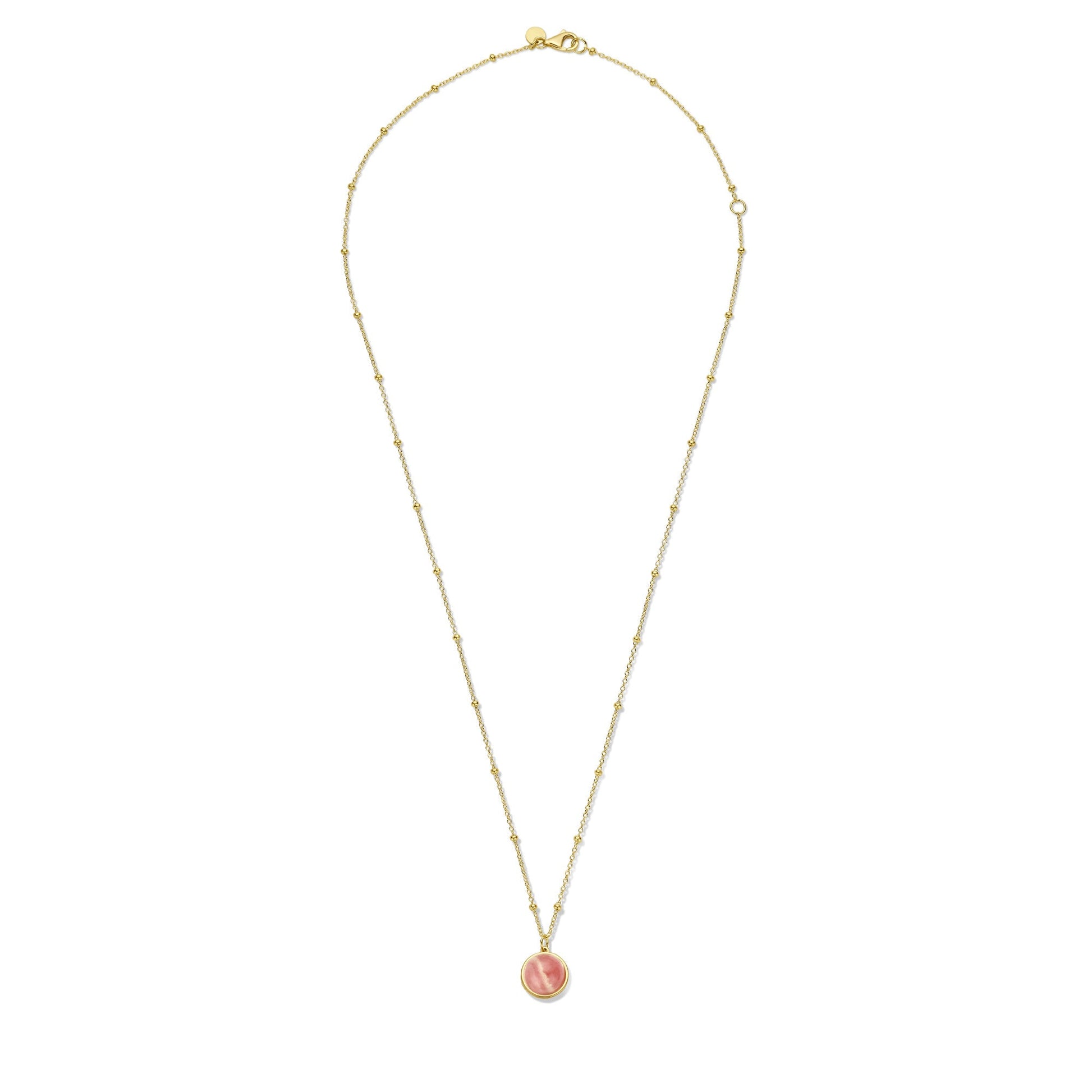 Belleville Adora 14 karat gold necklace with rose quartz gemstone -  - Isabel Bernard