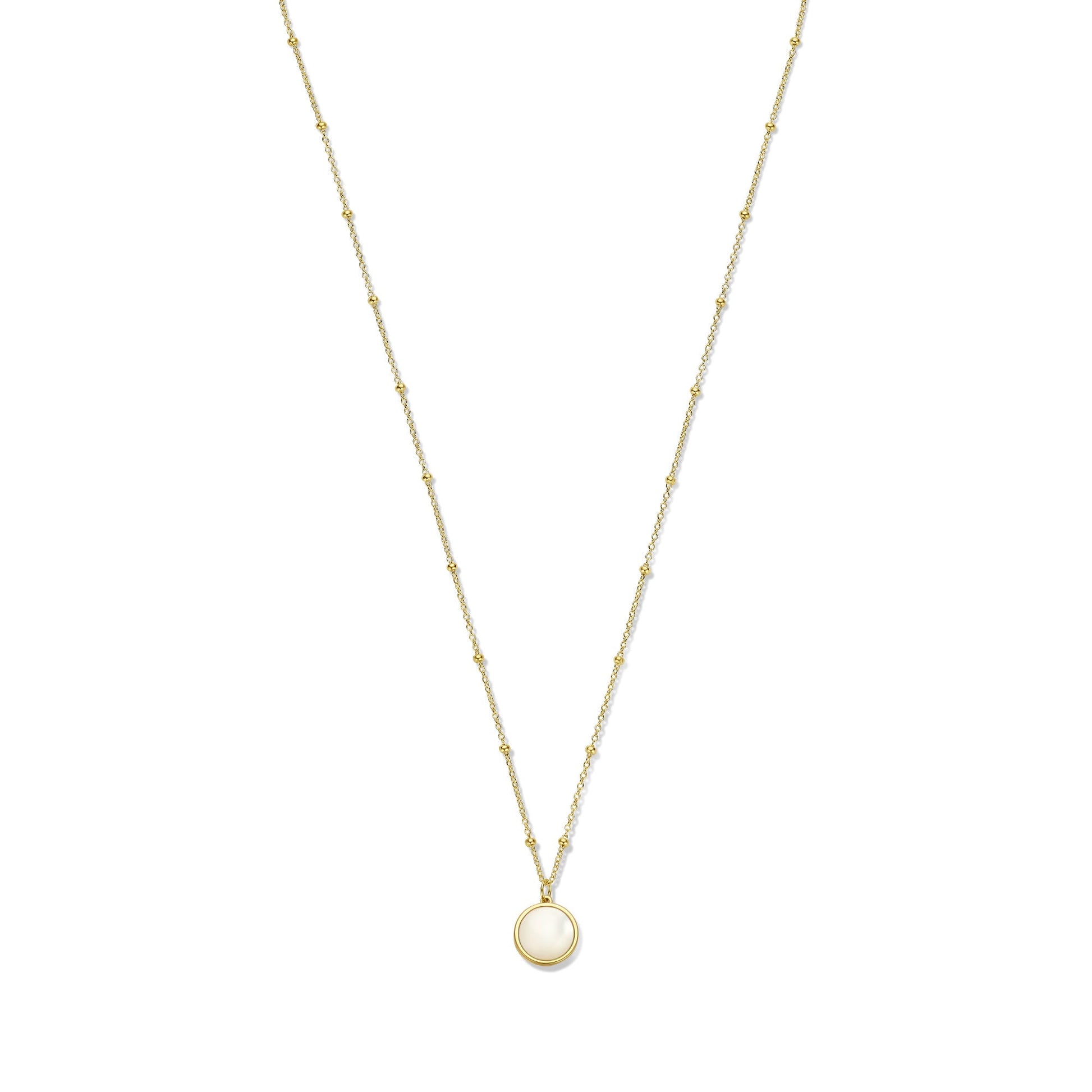 Belleville Marguerite 14 karat gold necklace with mother of pearl gemstone -  - Isabel Bernard