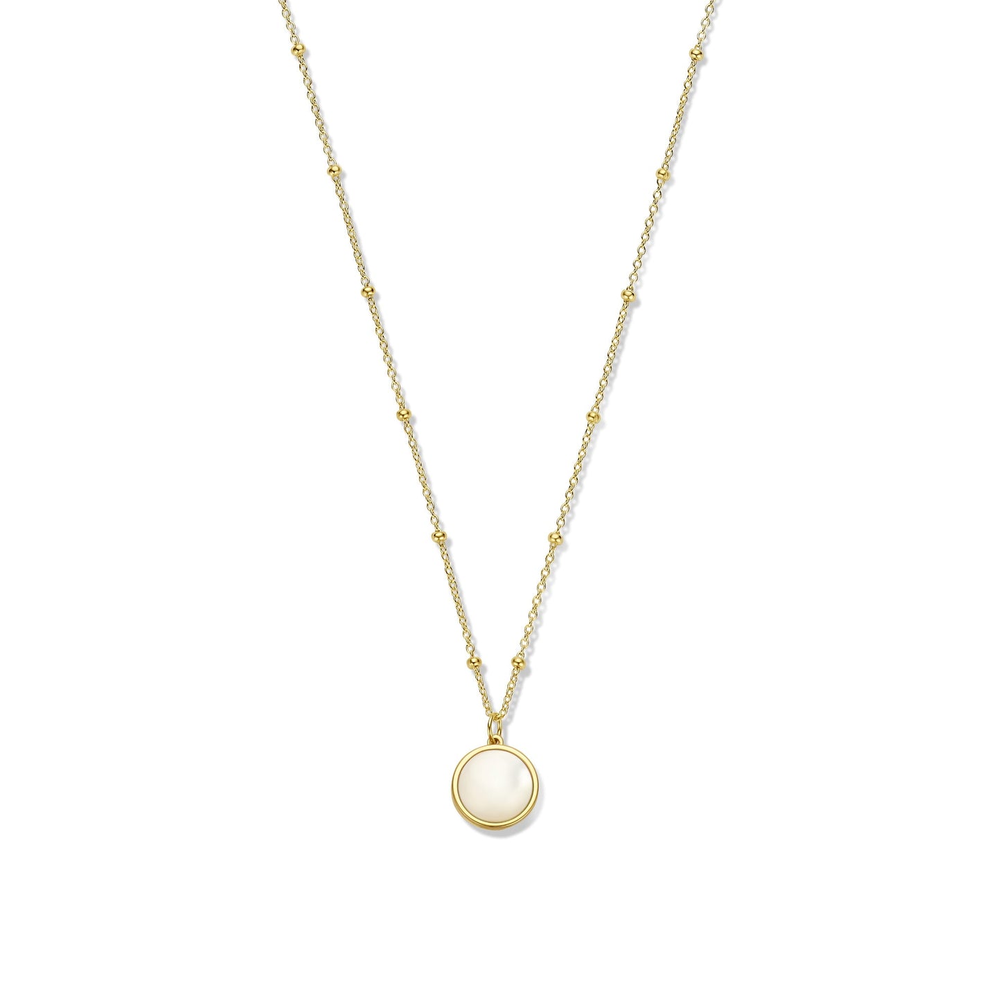 Belleville Marguerite 14 karat gold necklace with mother of pearl gemstone -  - Isabel Bernard