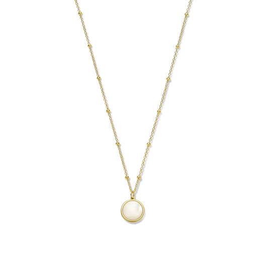 Belleville Marguerite 14 karat gold necklace with mother of pearl gemstone -  - Isabel Bernard