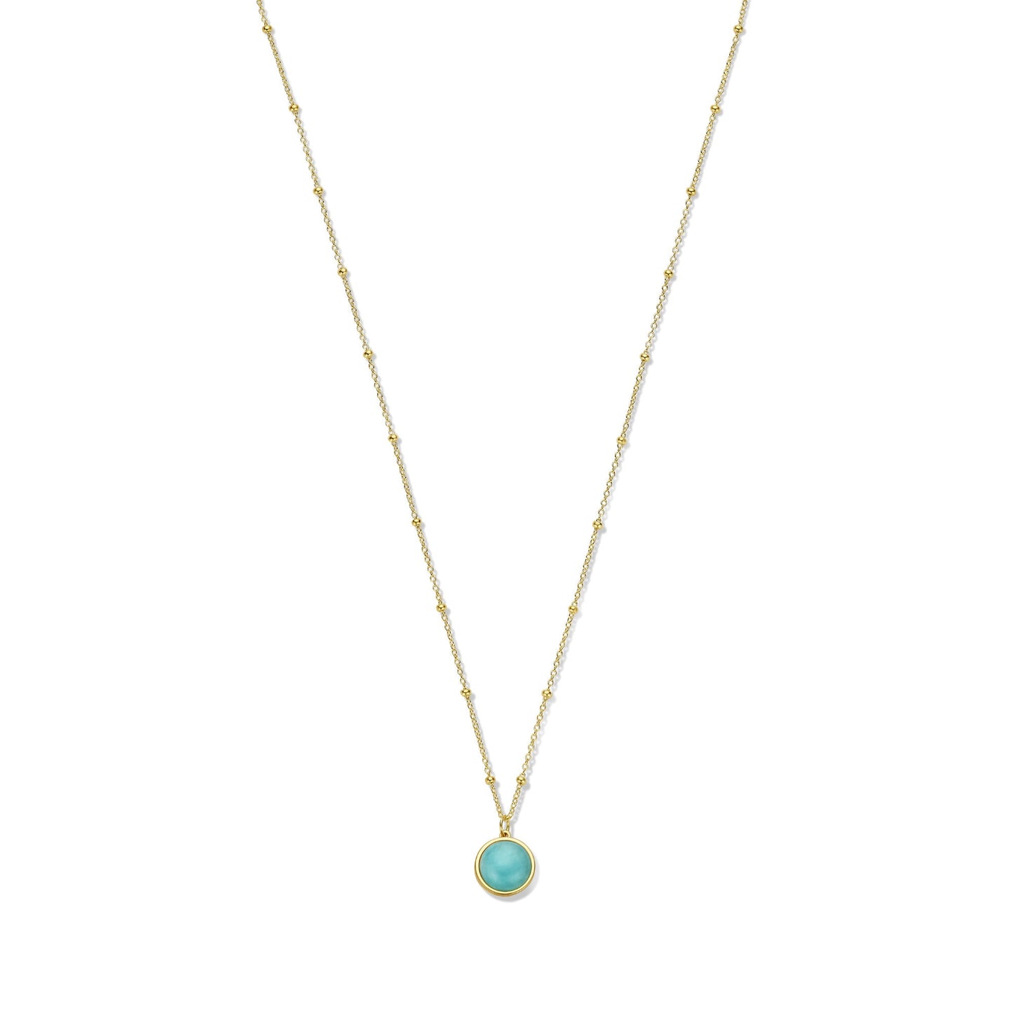 Belleville Emmalyn 14 karat gold necklace with amazonite gemstone -  - Isabel Bernard