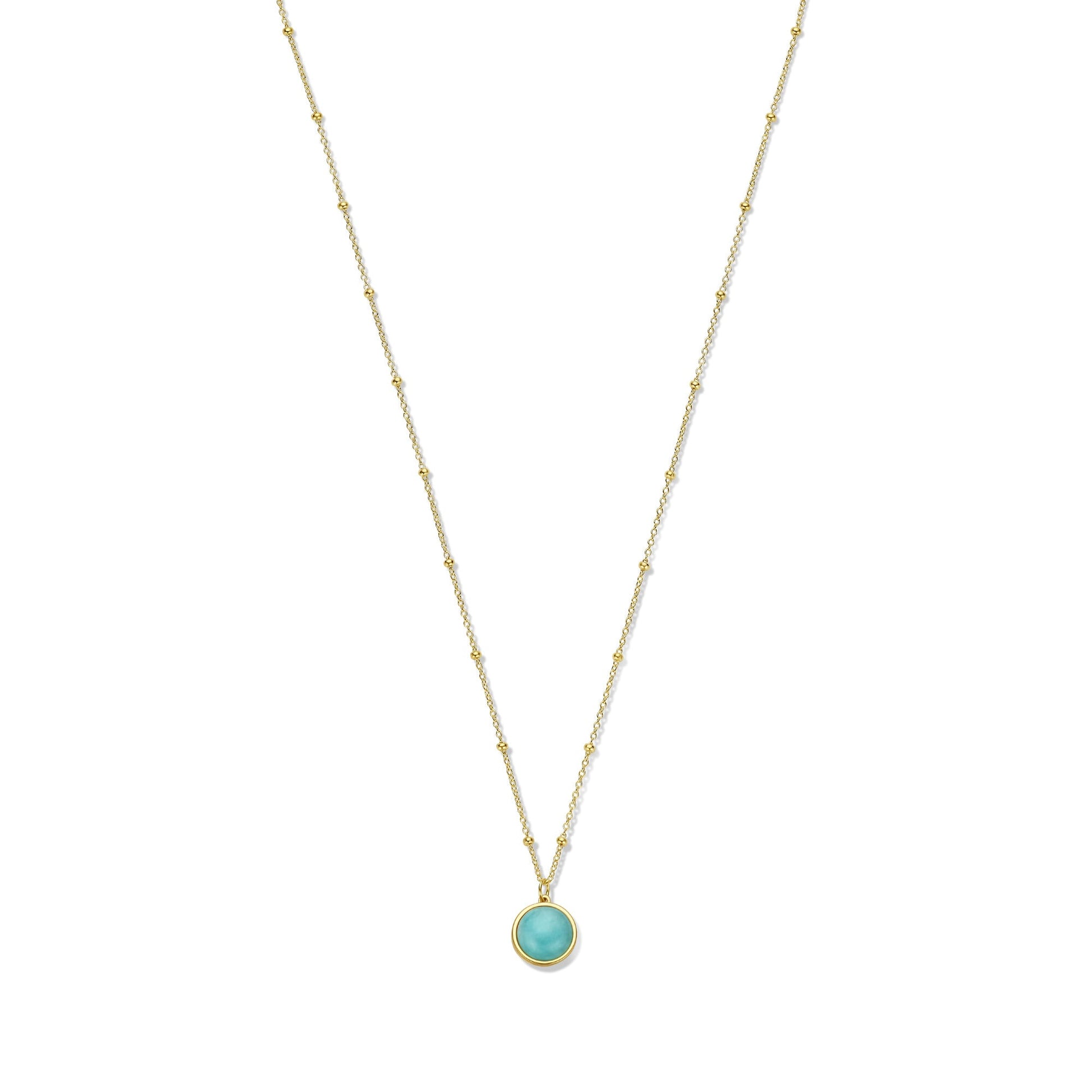 Belleville Emmalyn 14 karat gold necklace with amazonite gemstone -  - Isabel Bernard