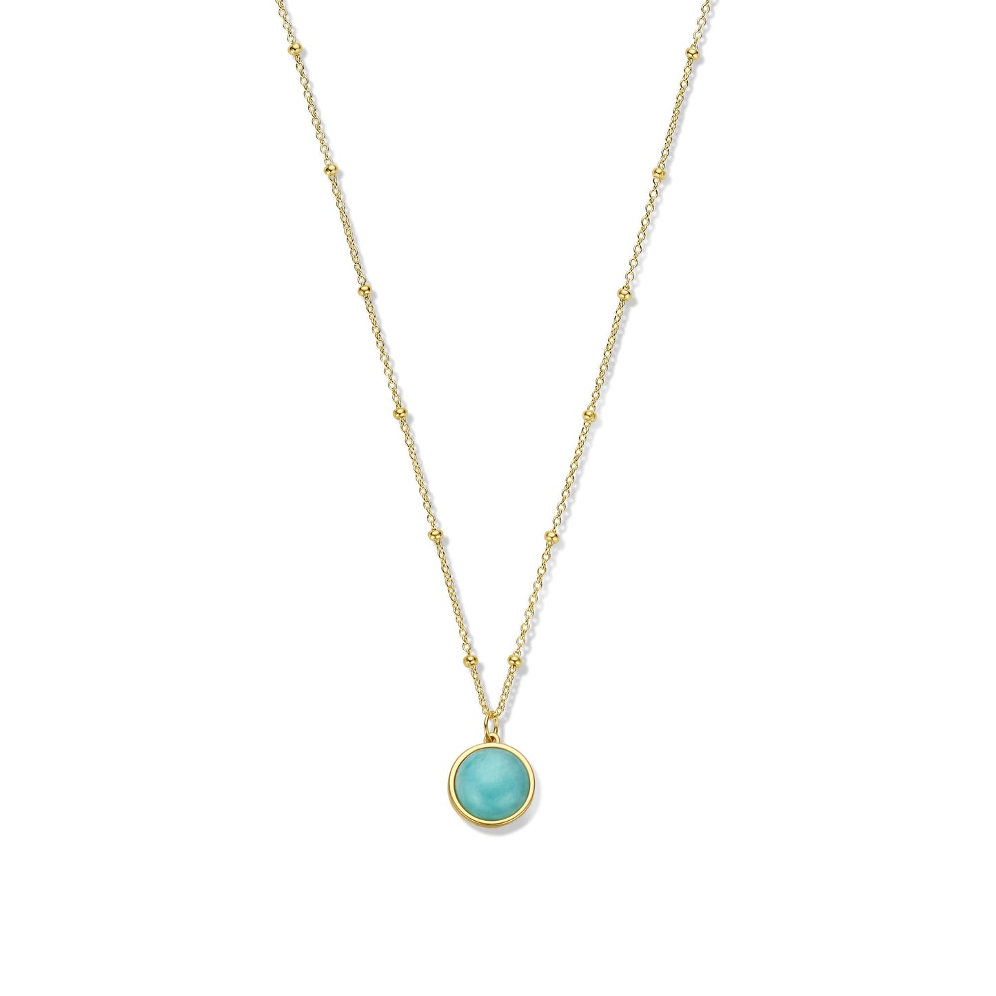 Belleville Emmalyn 14 karat gold necklace with amazonite gemstone -  - Isabel Bernard