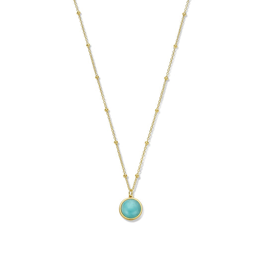 Belleville Emmalyn 14 karat gold necklace with amazonite gemstone -  - Isabel Bernard