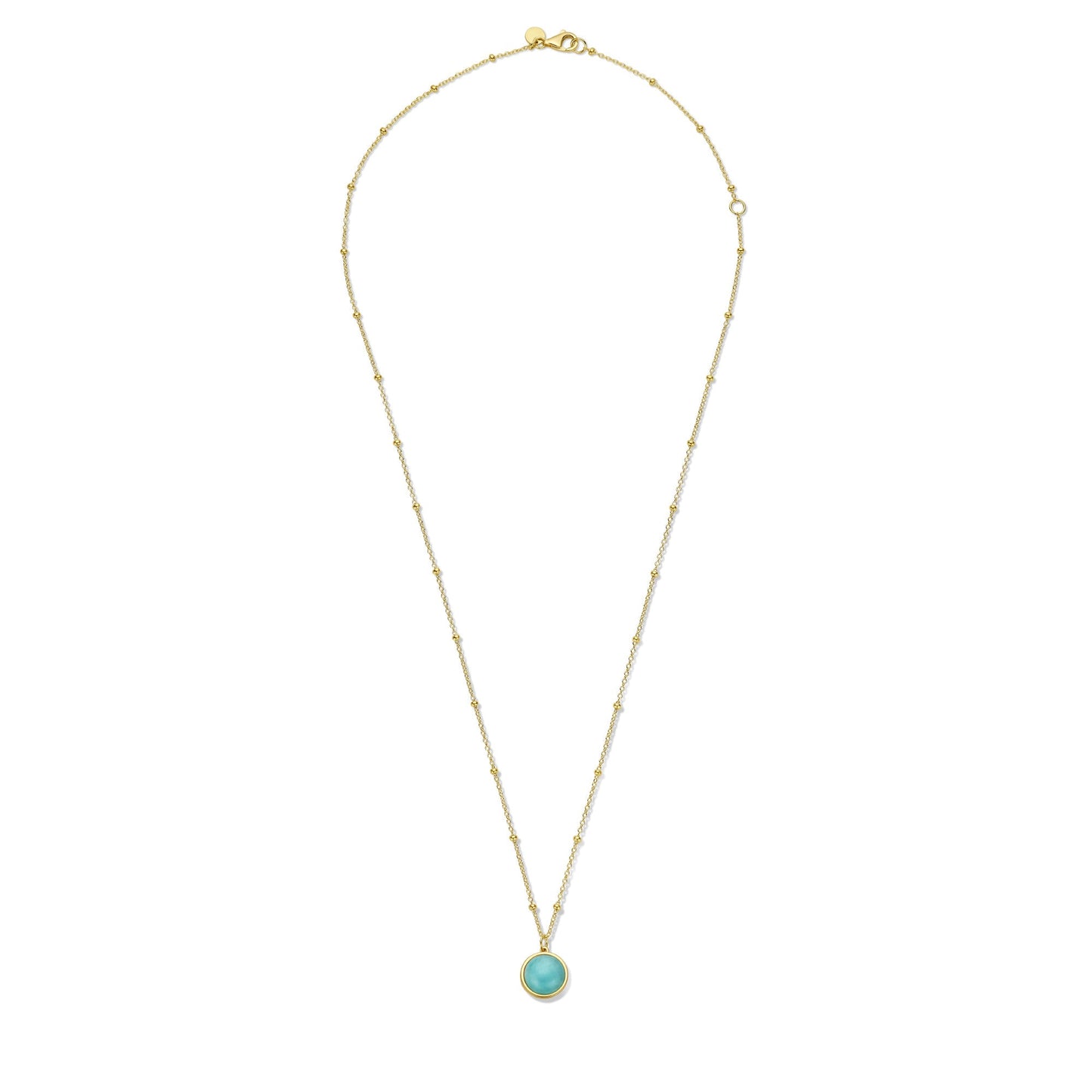 Belleville Emmalyn 14 karat gold necklace with amazonite gemstone -  - Isabel Bernard