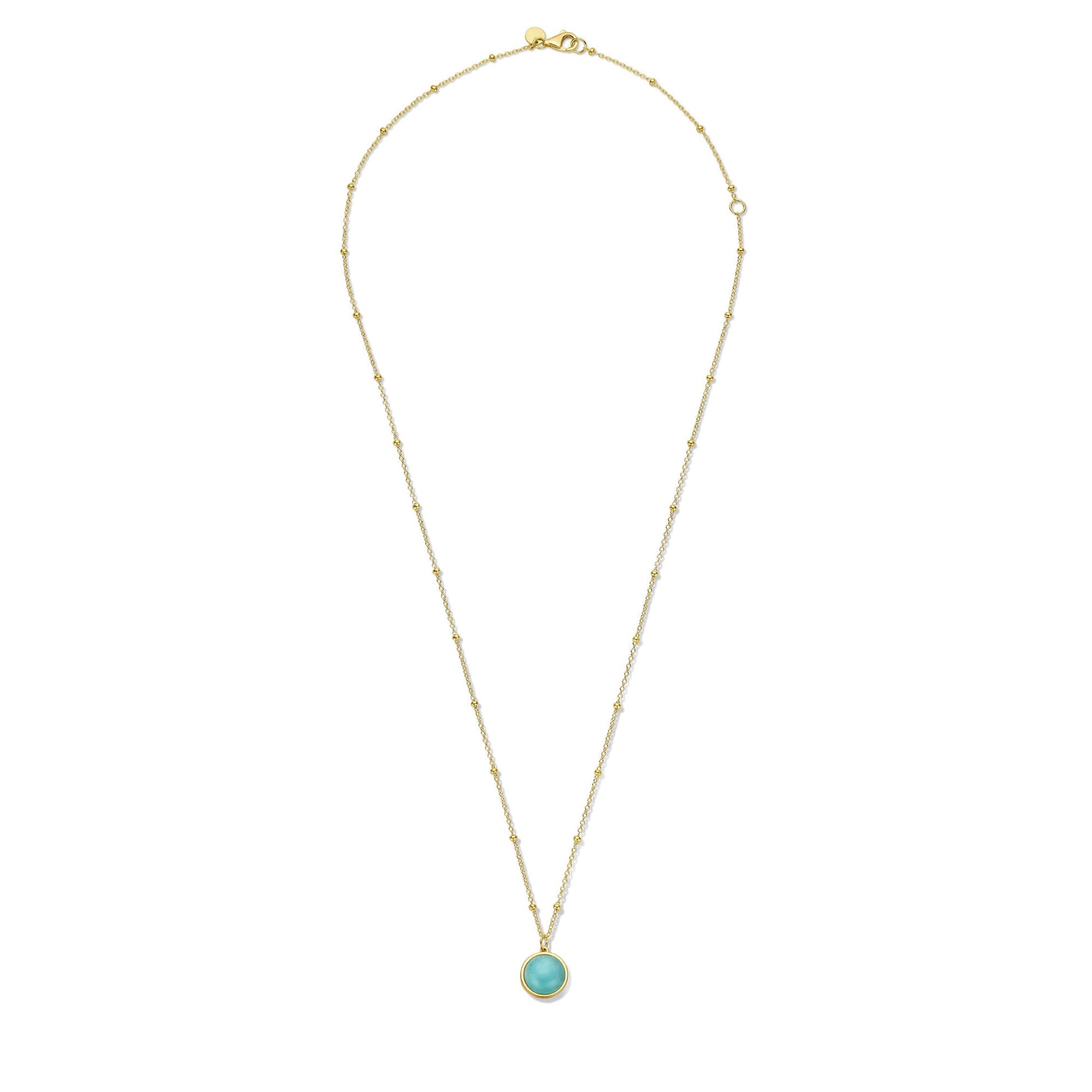 Belleville Emmalyn 14 karat gold necklace with amazonite gemstone -  - Isabel Bernard