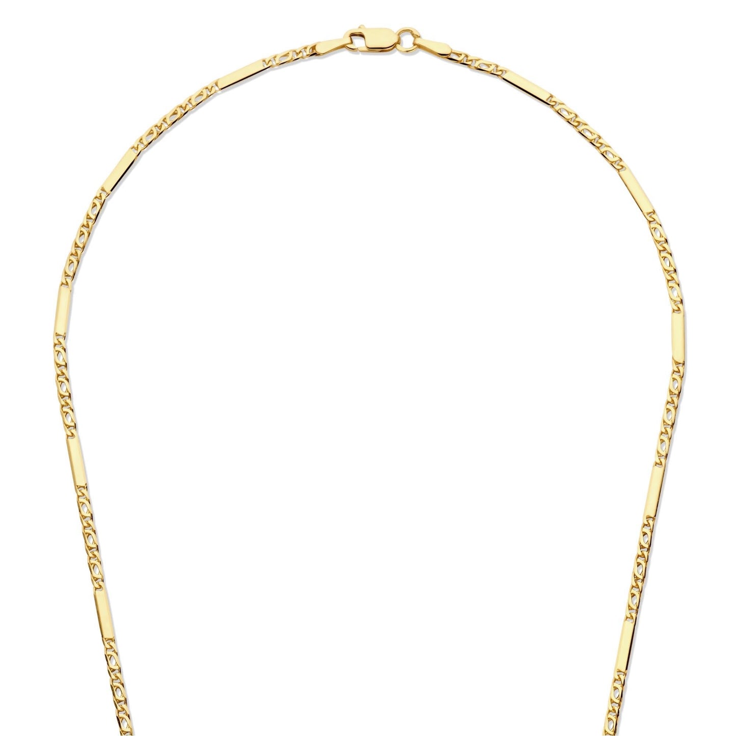 Rivoli Alice 14 karat gold link necklace with royal link and rods -  - Isabel Bernard