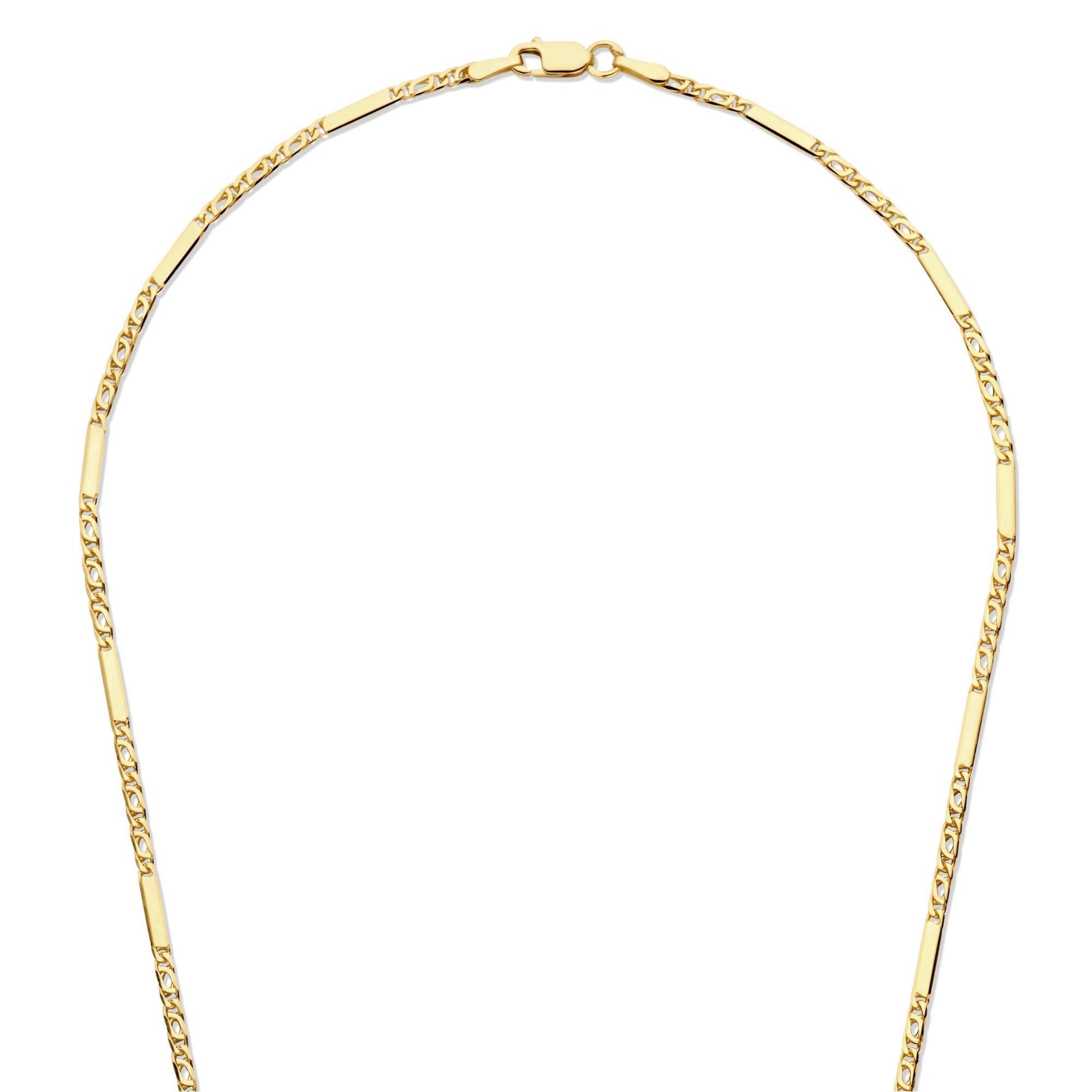 Rivoli Alice 14 karat gold link necklace with royal link and rods -  - Isabel Bernard