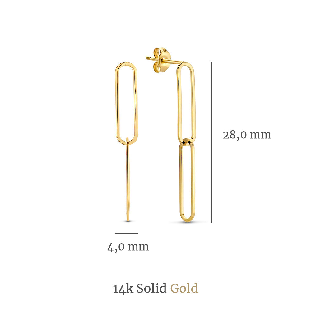 Aidee Odile 14 karat gold drop earrings with chains -  - Isabel Bernard