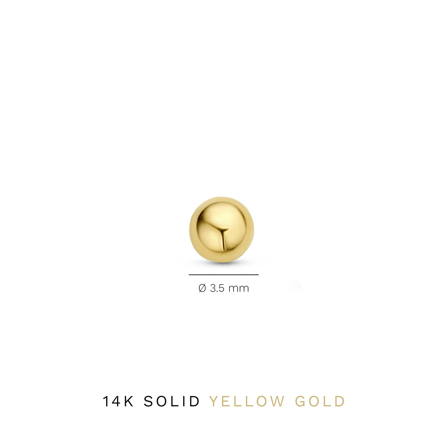 Le Marais Nadie 14 karat gold ear studs with sphere -  - Isabel Bernard