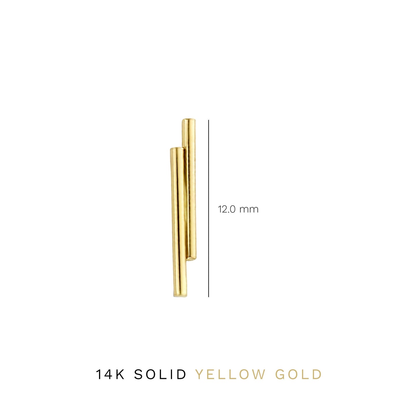 Monceau Jade 14 karat gold ear studs with rods -  - Isabel Bernard