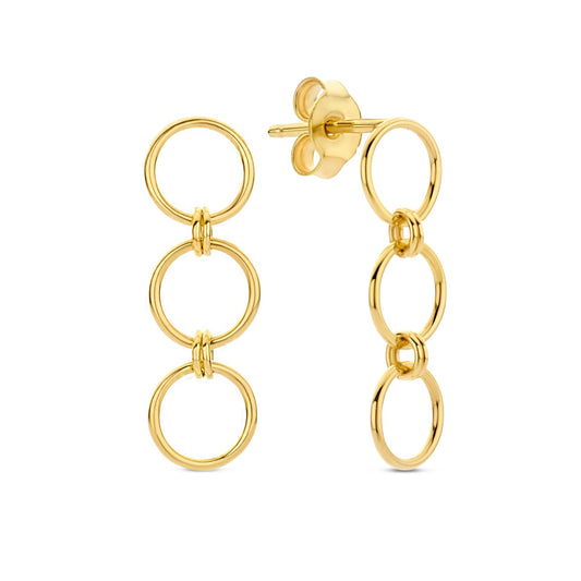 Belleville Anna 14 karat gold drop earrings with rings -  - Isabel Bernard