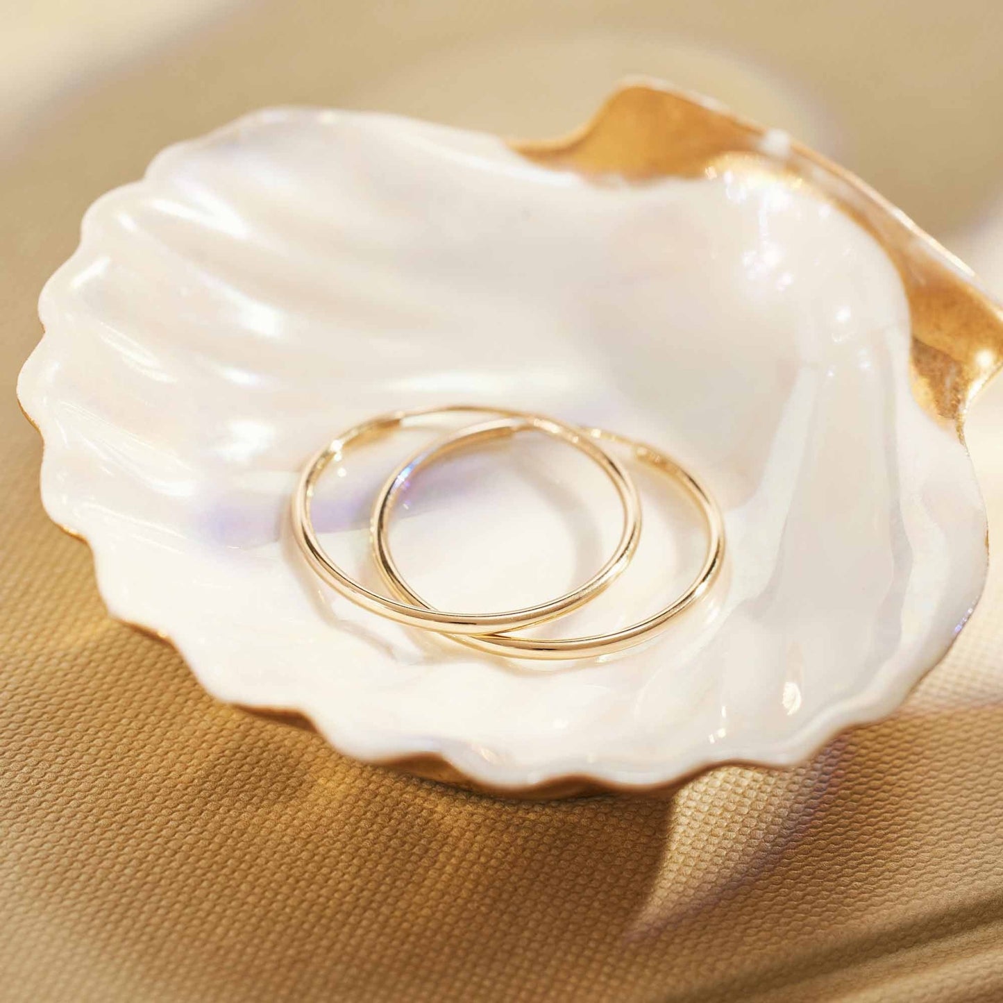 Le Marais Cerise 14 karat gold hoop earrings 14 mm - - Isabel Bernard