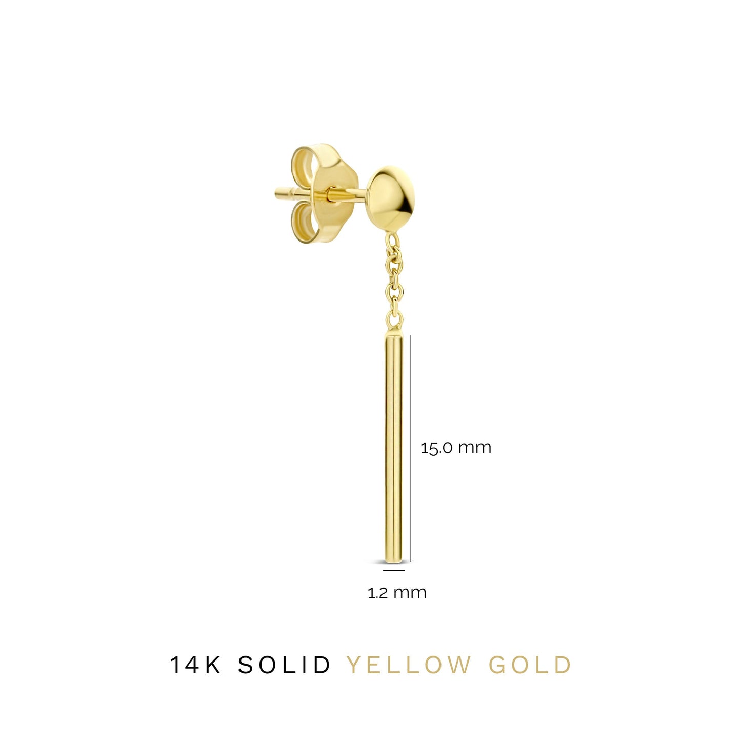 Monceau Jade 14 karat gold drop earrings with rods -  - Isabel Bernard