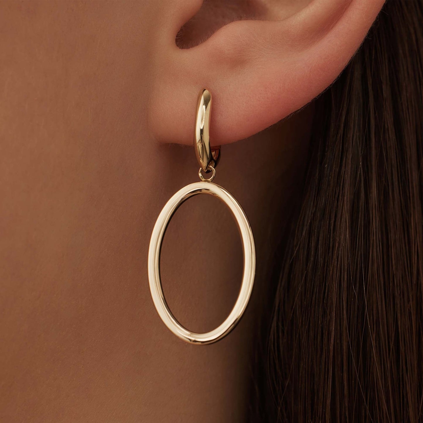 Aidee Annette 14 karat gold link drop earrings -  - Isabel Bernard