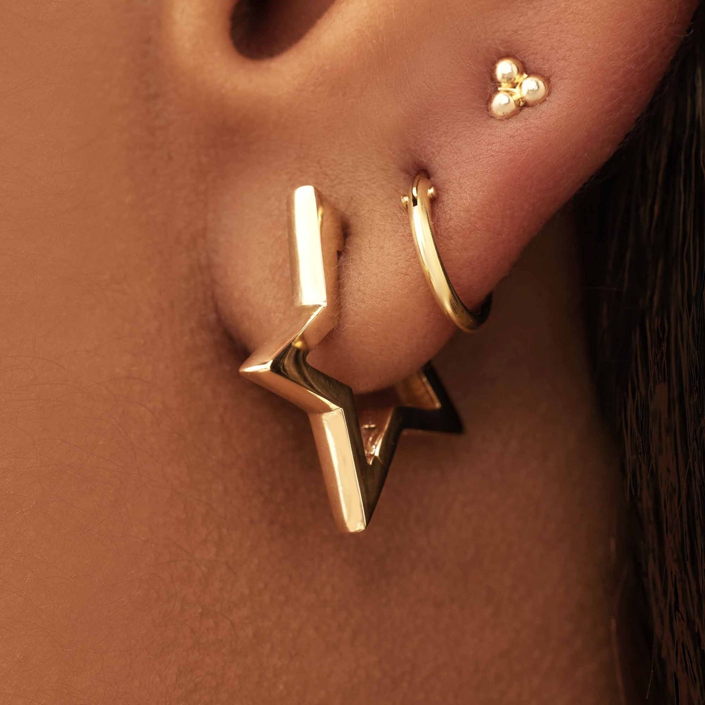 Monceau Juene 14 karat gold star earrings -  - Isabel Bernard