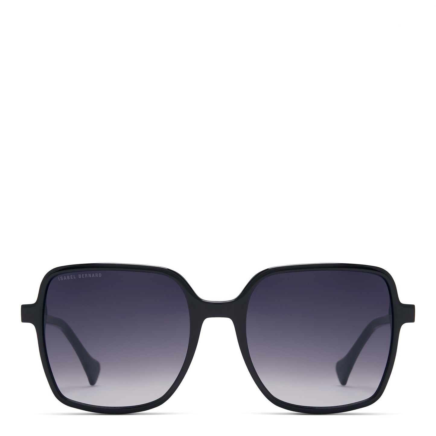 La Villette Rene black square sunglasses with black lenses gradient -  - Isabel Bernard