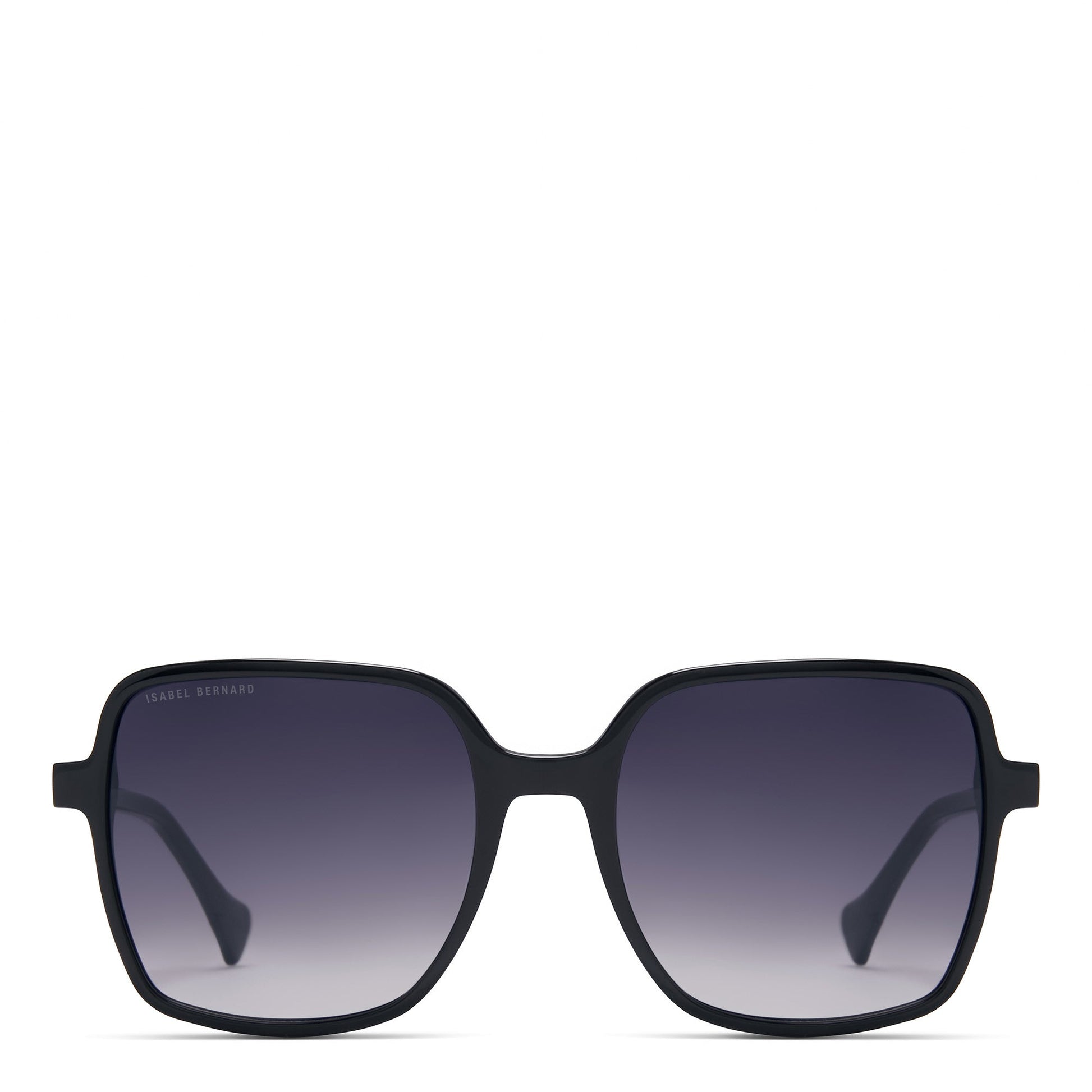 La Villette Rene black square sunglasses with black lenses gradient -  - Isabel Bernard