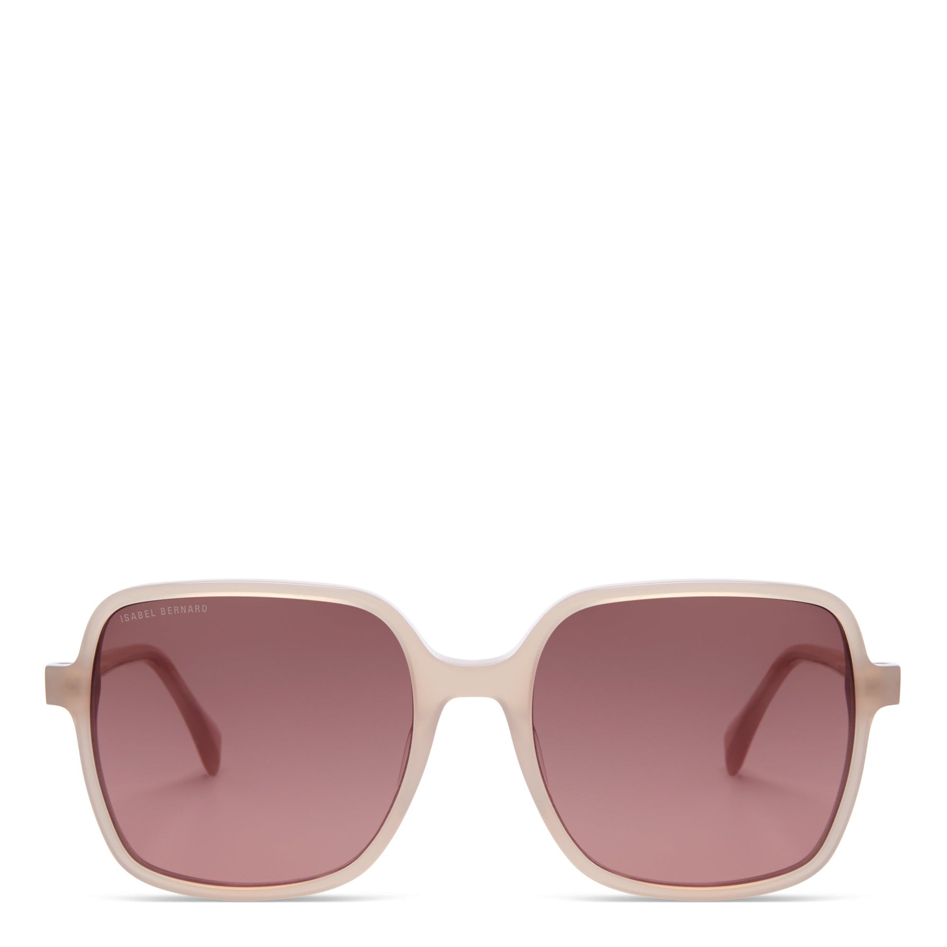 La Villette Rene soft pink square sunglasses with pink lenses -  - Isabel Bernard