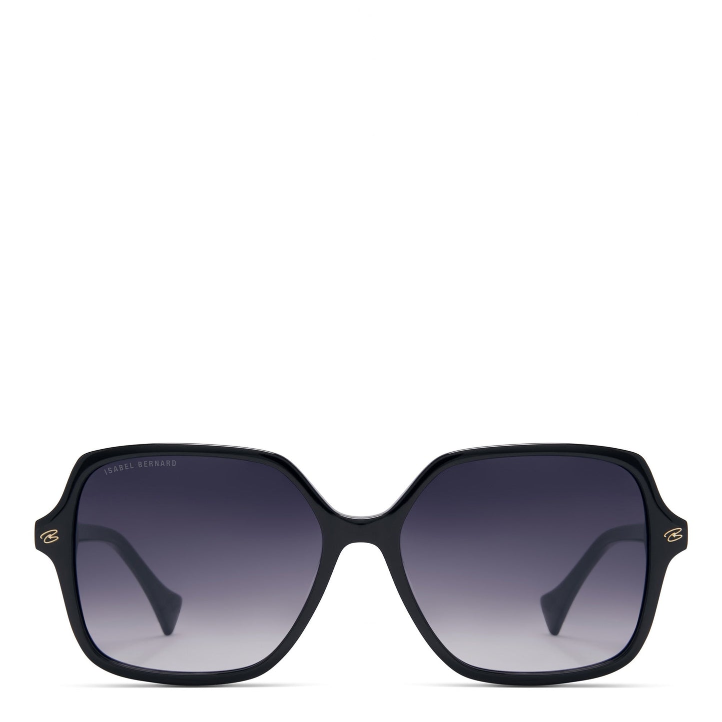 La Villette Renate black square sunglasses with black lenses gradient -  - Isabel Bernard