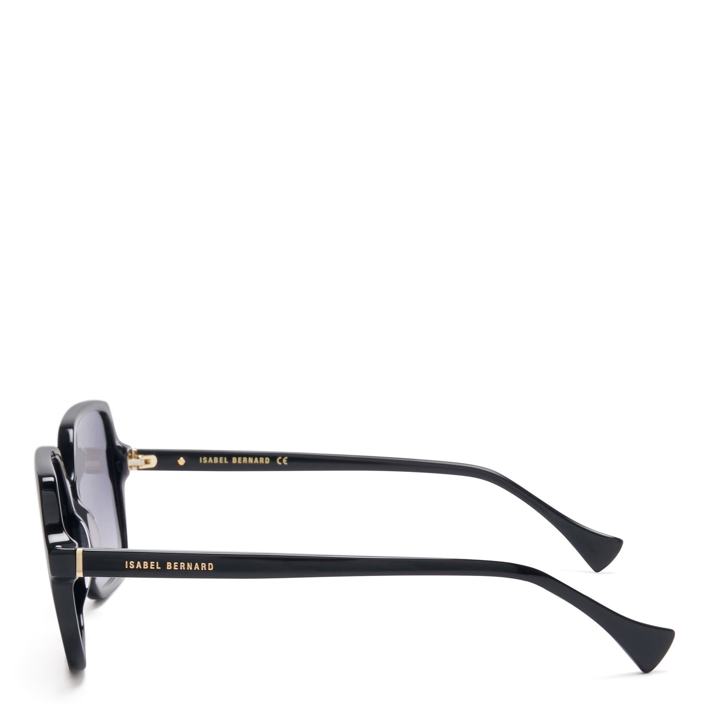 La Villette Renate black square sunglasses with black lenses gradient -  - Isabel Bernard