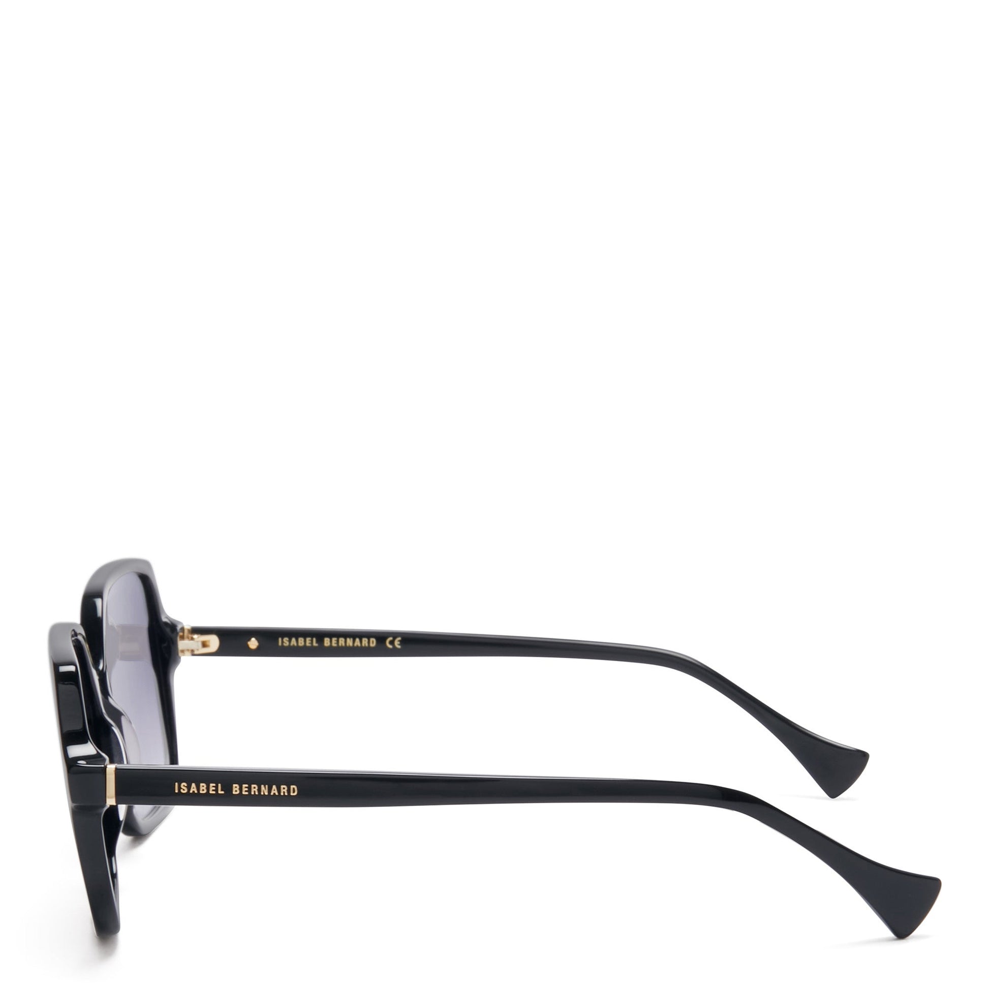 La Villette Renate black square sunglasses with black lenses gradient -  - Isabel Bernard