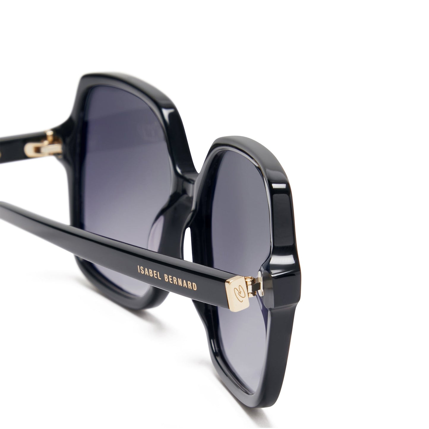 La Villette Renate black square sunglasses with black lenses gradient -  - Isabel Bernard