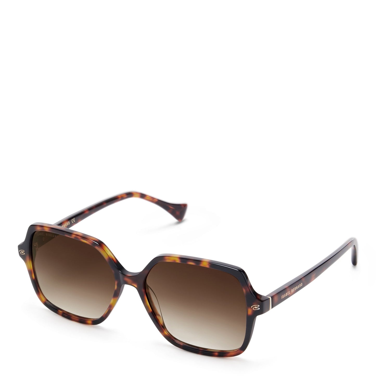 La Villette Renate brown tortoise square sunglasses with brown lenses gradient -  - Isabel Bernard