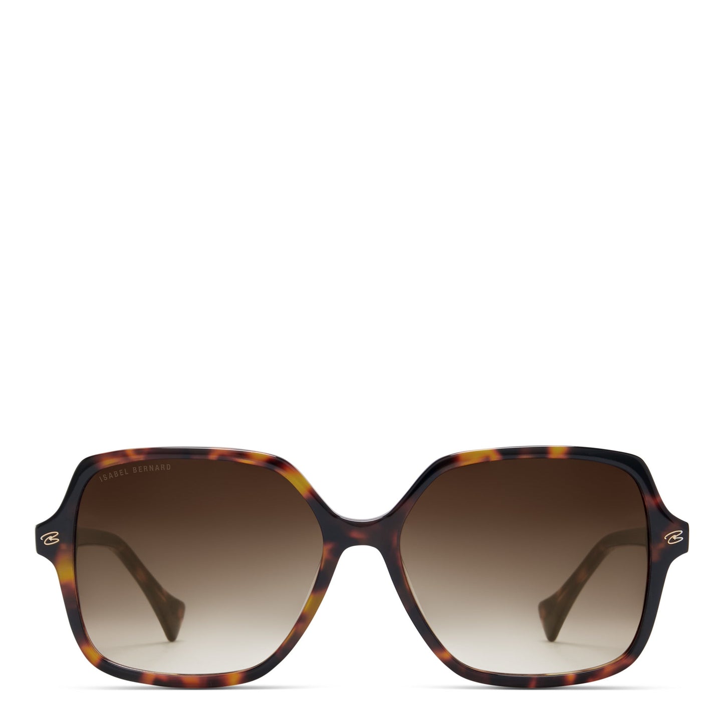 La Villette Renate brown tortoise square sunglasses with brown lenses gradient -  - Isabel Bernard