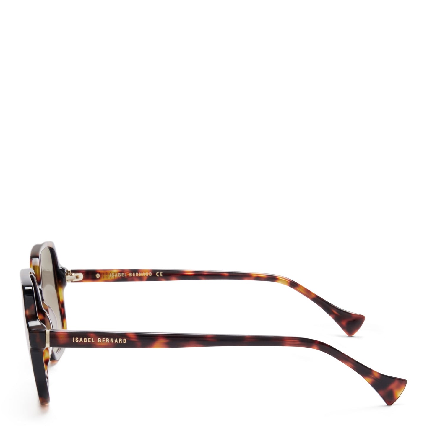 La Villette Renate brown tortoise square sunglasses with brown lenses gradient -  - Isabel Bernard