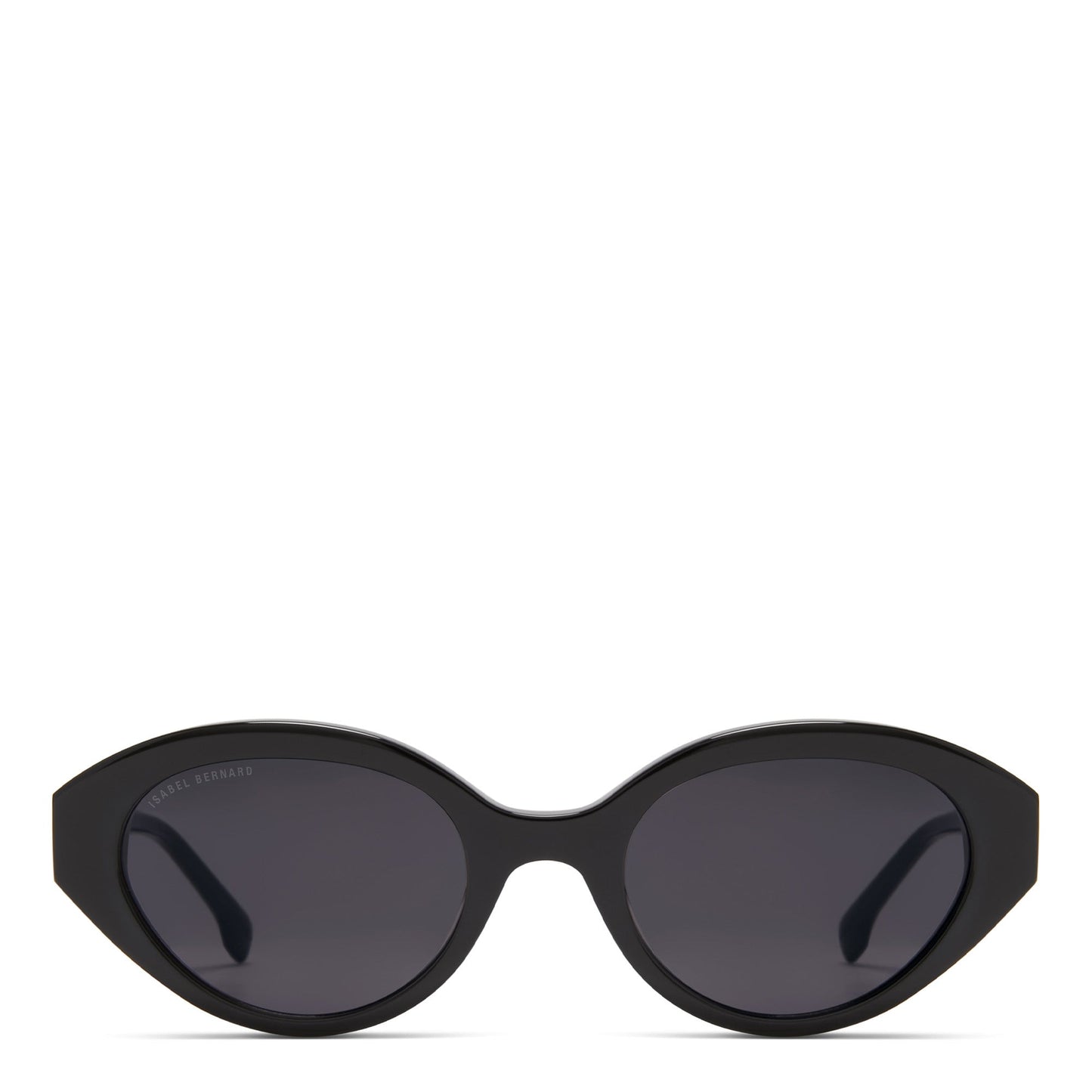La Villette Rosaire black oval sunglasses with black lenses -  - Isabel Bernard