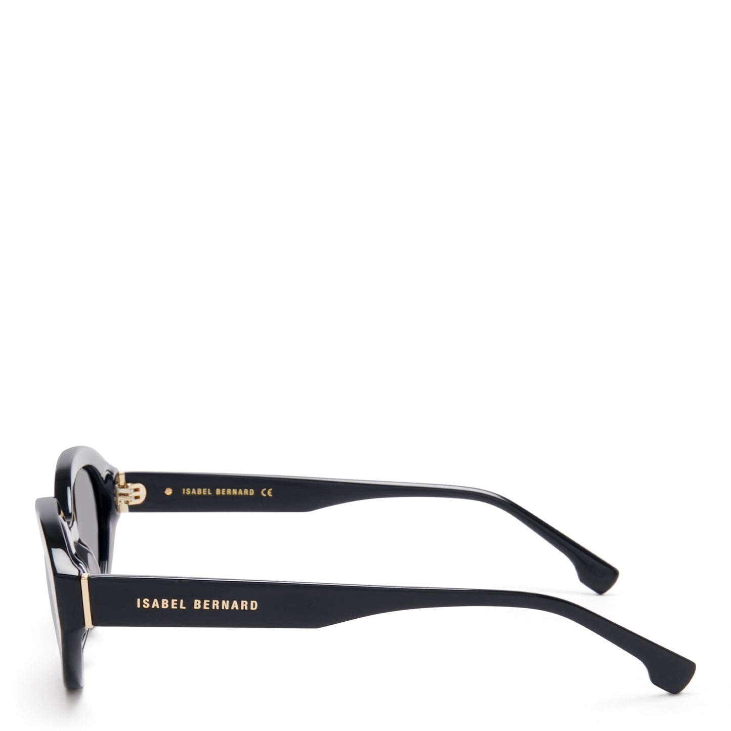 La Villette Rosaire black oval sunglasses with black lenses -  - Isabel Bernard