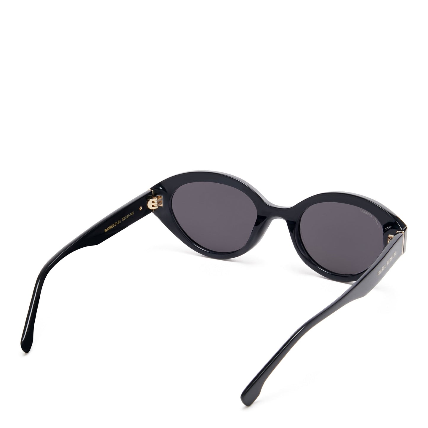 La Villette Rosaire black oval sunglasses with black lenses -  - Isabel Bernard