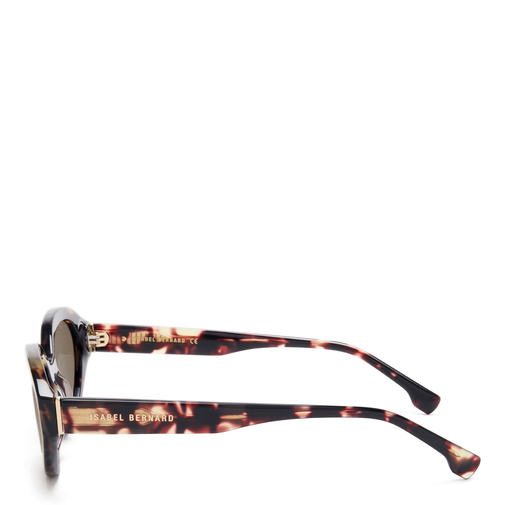 La Villette Rosaire brown tortoise oval sunglasses with brown lenses -  - Isabel Bernard