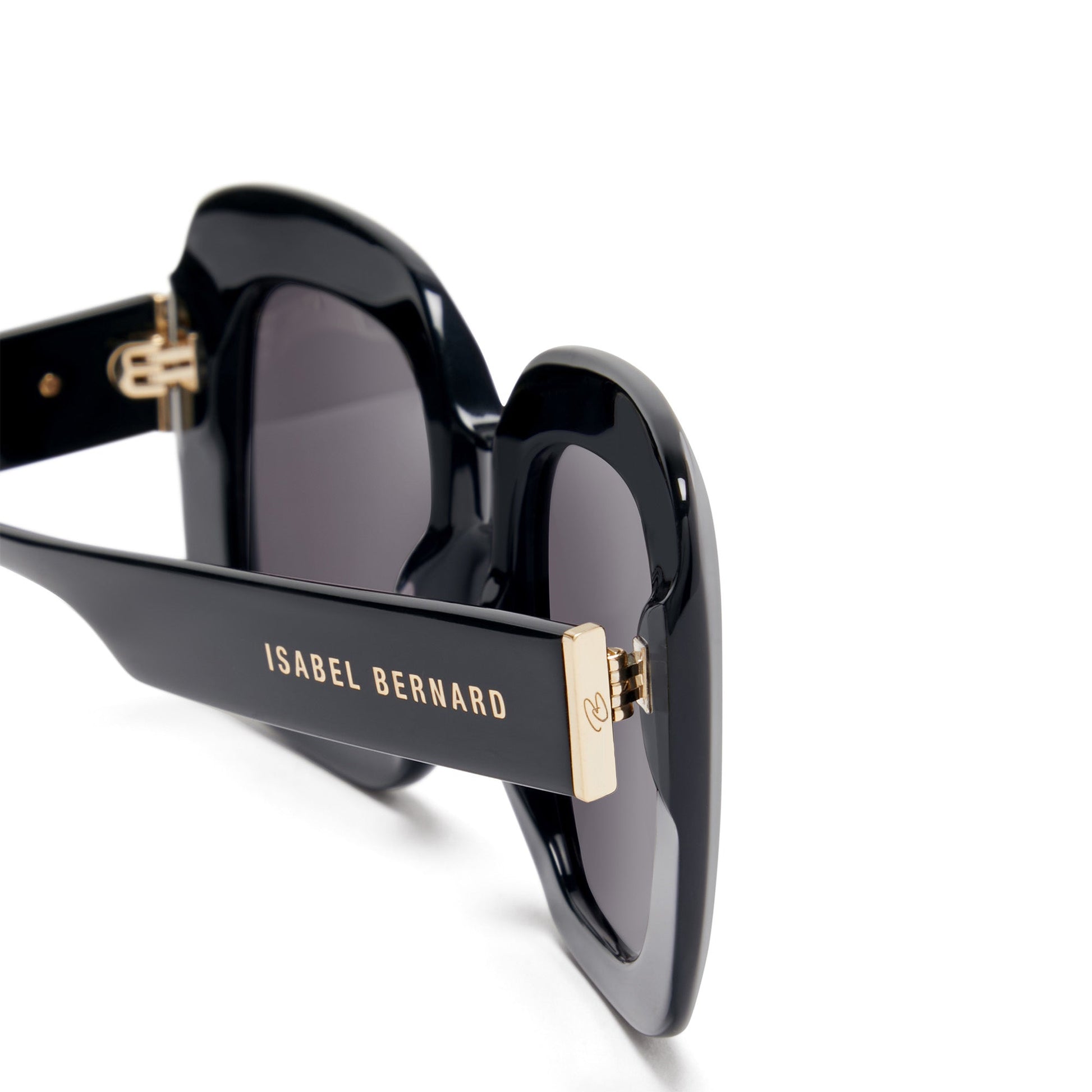 La Villette Rive black square sunglasses with black lenses -  - Isabel Bernard