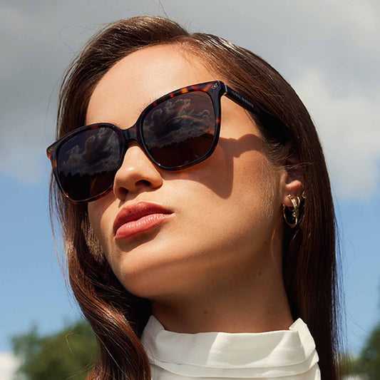 La Villette Raison brown tortoise square sunglasses with brown lenses -  - Isabel Bernard