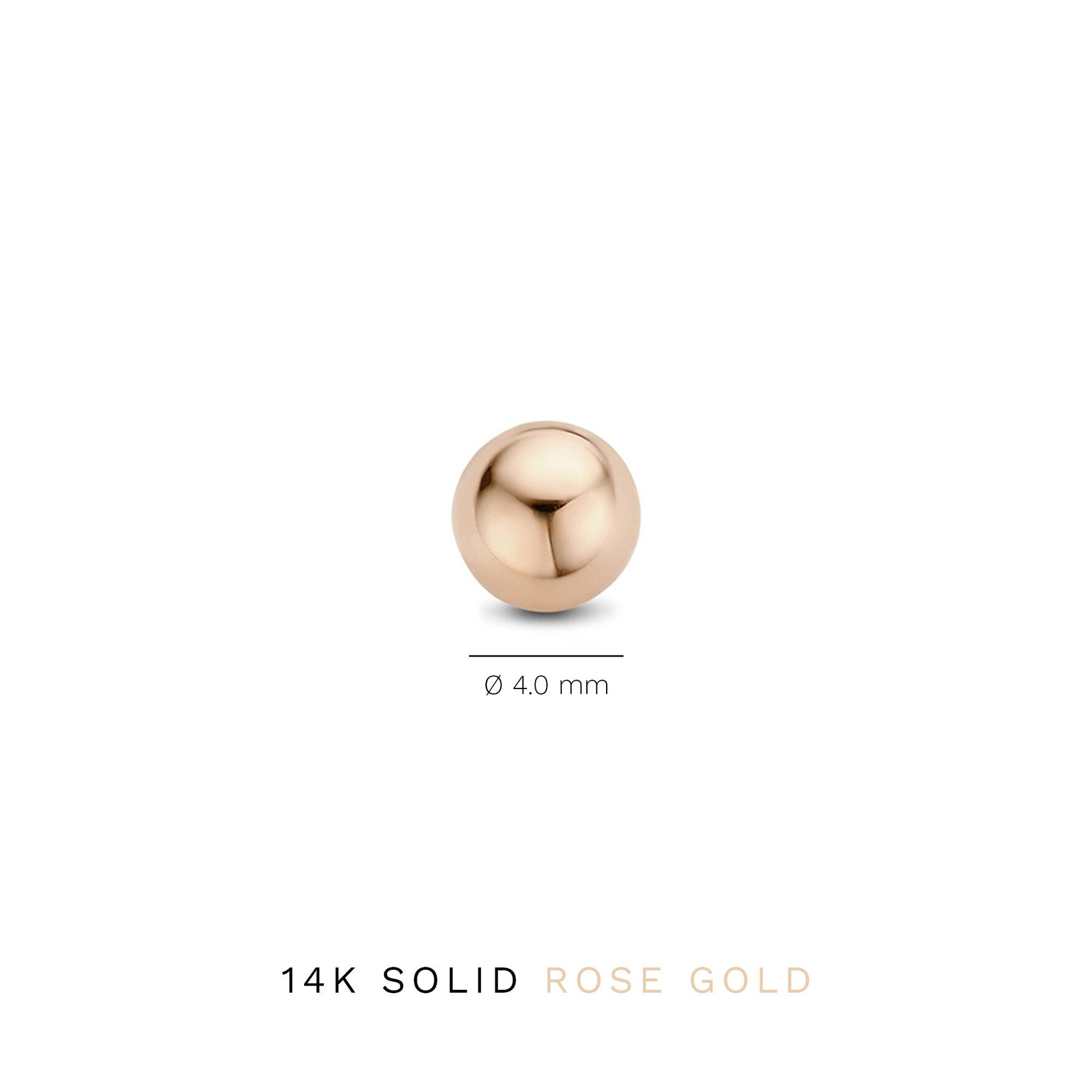 La Concorde Finou 14 karat rose gold ear studs with sphere -  - Isabel Bernard