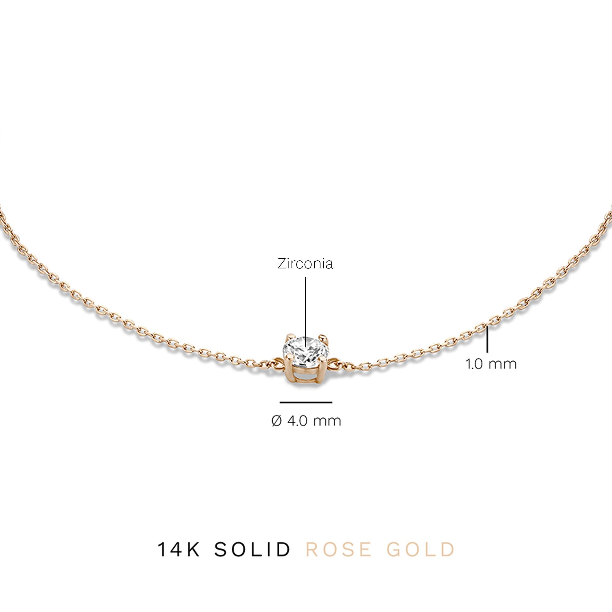 La Concorde Apolline 14 karat rose gold bracelet with zirconia stone -  - Isabel Bernard