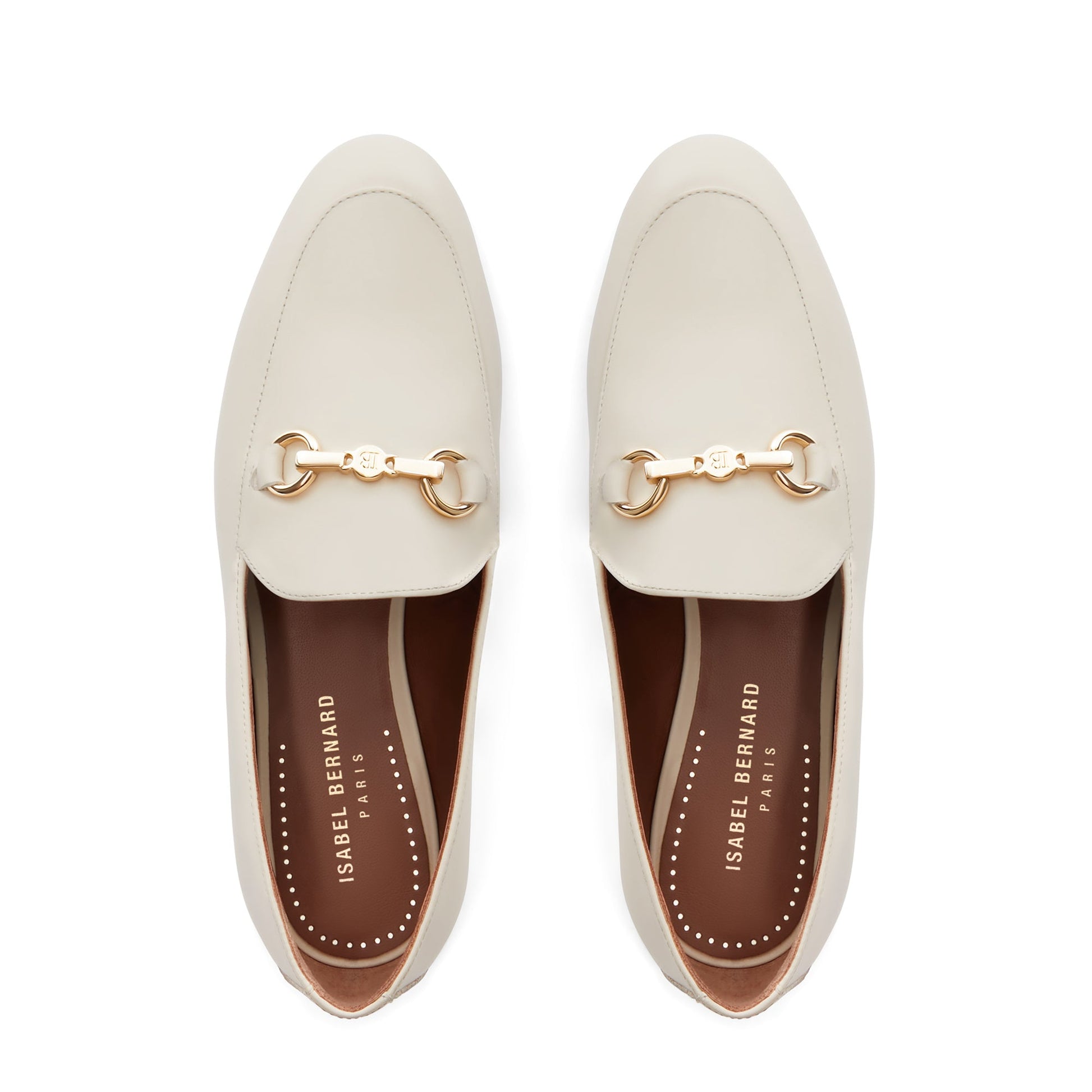 Vendôme Fleur beige calfskin leather loafers -  - Isabel Bernard