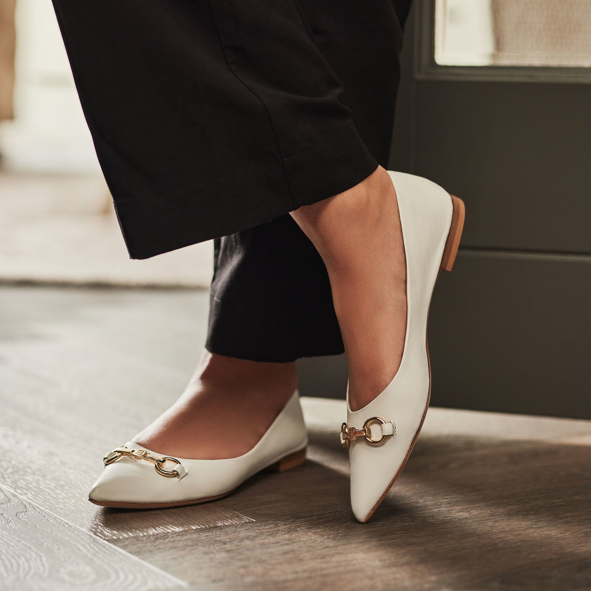 Vendôme Elita white calfskin leather ballerinas -  - Isabel Bernard