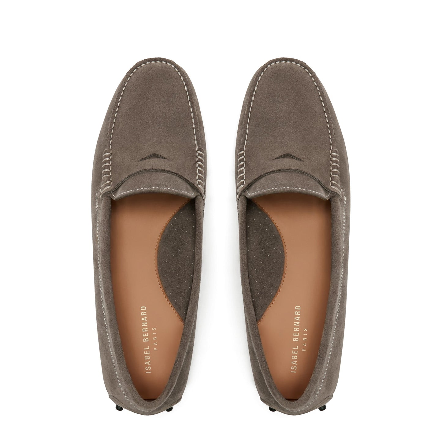 Vendôme Marie taupe suede moccasins -  - Isabel Bernard