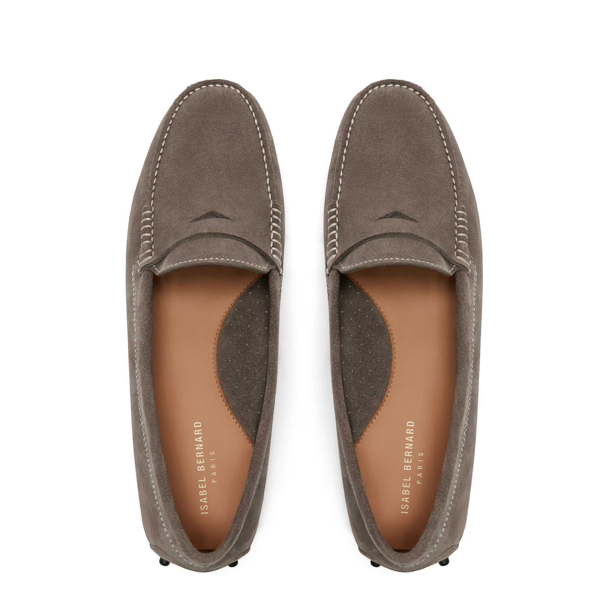 Vendôme Marie taupe suede moccasins -  - Isabel Bernard